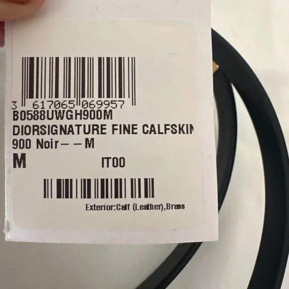 DIOR BLACK LEATHER SIGNATURE SLIM BELT 15MM Medium DIOR BLACK LEATHER SIGNATURE SLIM BELT 15MM Medium main image 3